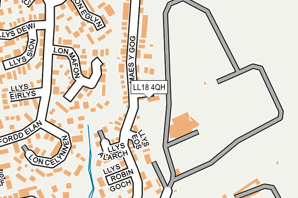 LL18 4QH map - OS OpenMap – Local (Ordnance Survey)