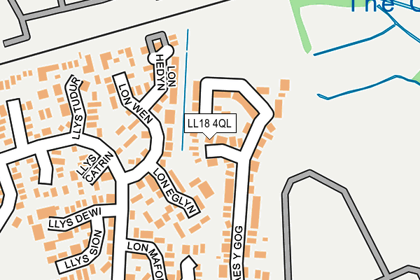 LL18 4QL map - OS OpenMap – Local (Ordnance Survey)