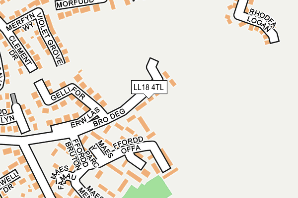 LL18 4TL map - OS OpenMap – Local (Ordnance Survey)