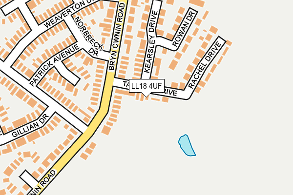 LL18 4UF map - OS OpenMap – Local (Ordnance Survey)