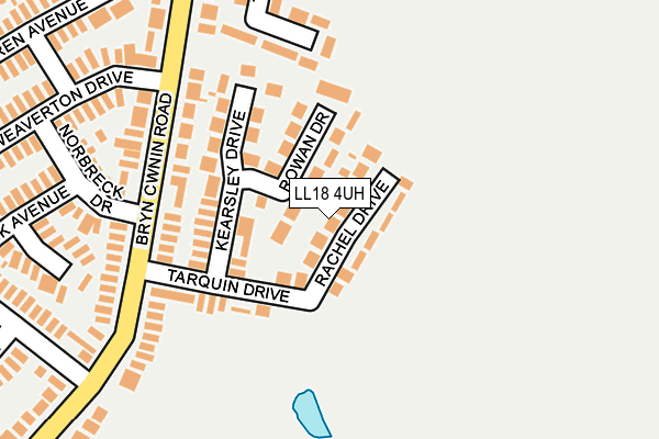 LL18 4UH map - OS OpenMap – Local (Ordnance Survey)