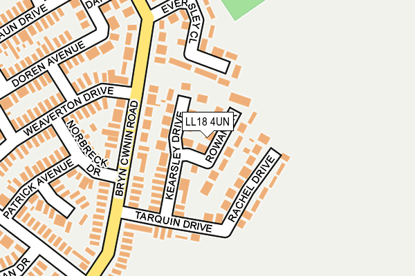 LL18 4UN map - OS OpenMap – Local (Ordnance Survey)
