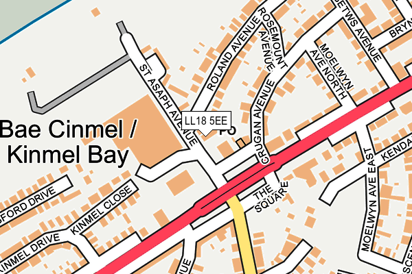 LL18 5EE map - OS OpenMap – Local (Ordnance Survey)