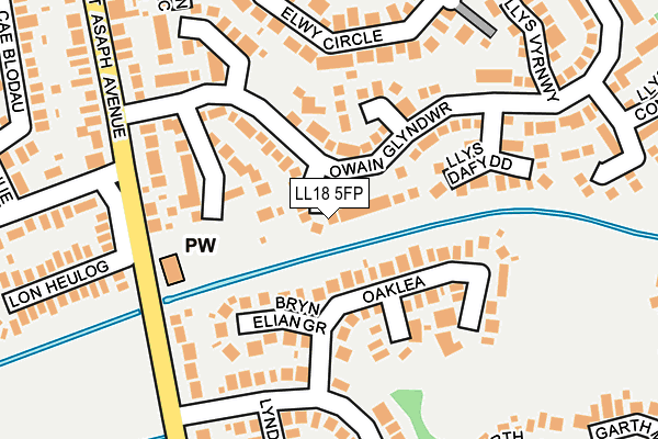LL18 5FP map - OS OpenMap – Local (Ordnance Survey)