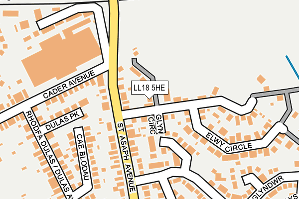 LL18 5HE map - OS OpenMap – Local (Ordnance Survey)