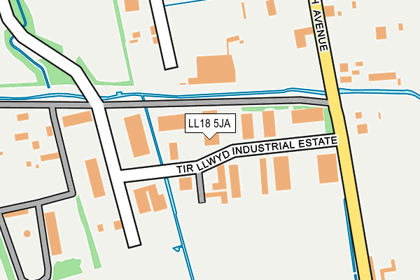 LL18 5JA map - OS OpenMap – Local (Ordnance Survey)