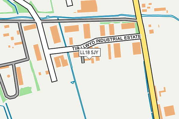 LL18 5JY map - OS OpenMap – Local (Ordnance Survey)