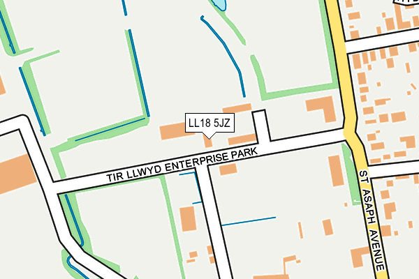 Map of ADAMS HOLDINGS (N. WALES) LIMITED at local scale