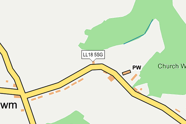 LL18 5SG map - OS OpenMap – Local (Ordnance Survey)