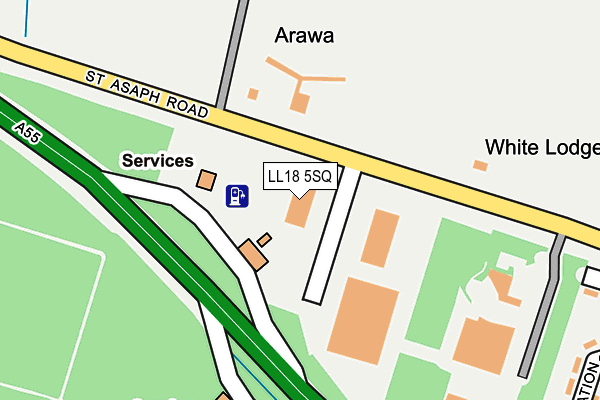 LL18 5SQ map - OS OpenMap – Local (Ordnance Survey)