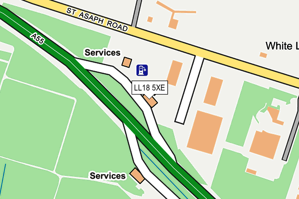 LL18 5XE map - OS OpenMap – Local (Ordnance Survey)