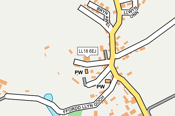 LL18 6EJ map - OS OpenMap – Local (Ordnance Survey)