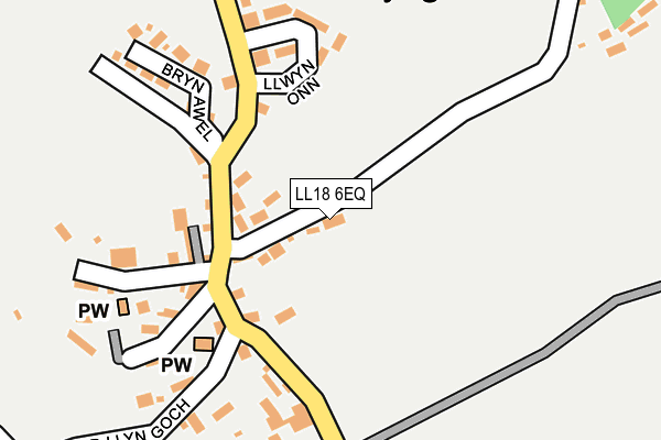 LL18 6EQ map - OS OpenMap – Local (Ordnance Survey)