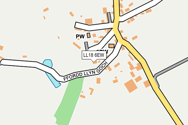 LL18 6EW map - OS OpenMap – Local (Ordnance Survey)