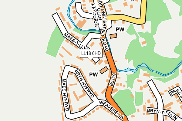 LL18 6HD map - OS OpenMap – Local (Ordnance Survey)