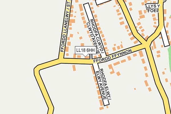 LL18 6HH map - OS OpenMap – Local (Ordnance Survey)