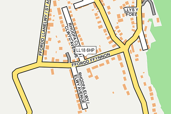 LL18 6HP map - OS OpenMap – Local (Ordnance Survey)