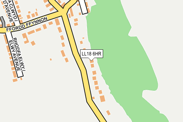 LL18 6HR map - OS OpenMap – Local (Ordnance Survey)