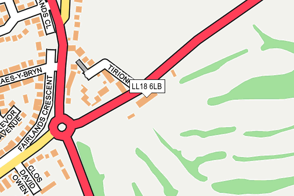 LL18 6LB map - OS OpenMap – Local (Ordnance Survey)