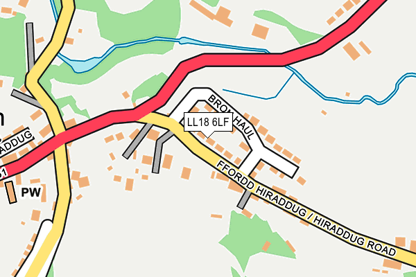 LL18 6LF map - OS OpenMap – Local (Ordnance Survey)