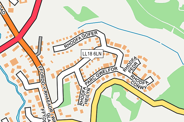 LL18 6LN map - OS OpenMap – Local (Ordnance Survey)