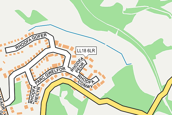 LL18 6LR map - OS OpenMap – Local (Ordnance Survey)