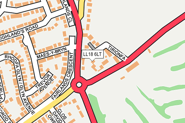 LL18 6LT map - OS OpenMap – Local (Ordnance Survey)