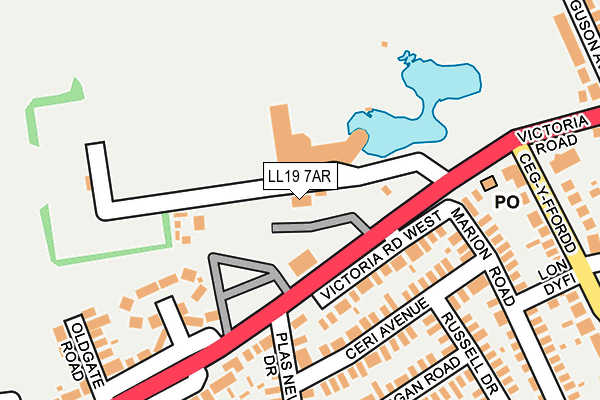 LL19 7AR map - OS OpenMap – Local (Ordnance Survey)