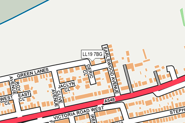 LL19 7BG map - OS OpenMap – Local (Ordnance Survey)