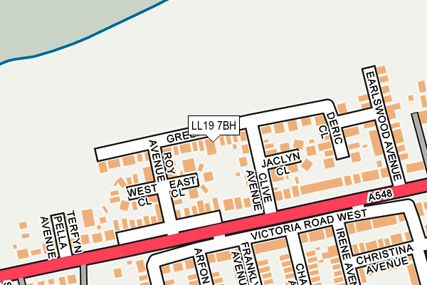 LL19 7BH map - OS OpenMap – Local (Ordnance Survey)