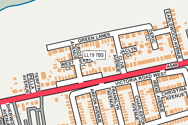 LL19 7BS map - OS OpenMap – Local (Ordnance Survey)