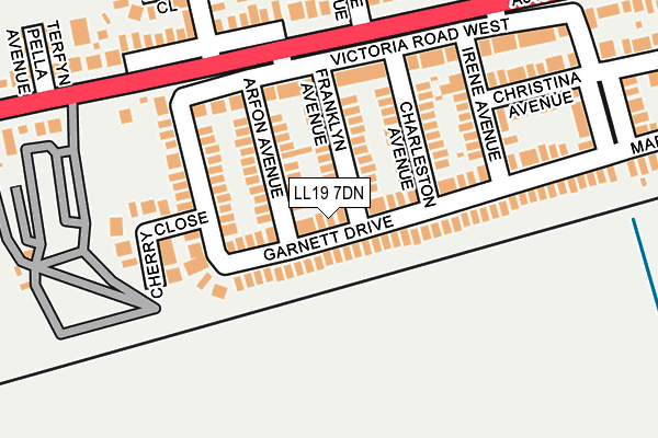 LL19 7DN map - OS OpenMap – Local (Ordnance Survey)