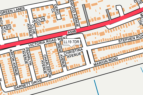 LL19 7DR map - OS OpenMap – Local (Ordnance Survey)