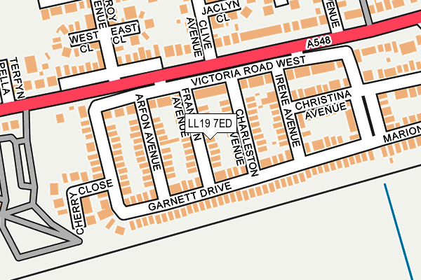 LL19 7ED map - OS OpenMap – Local (Ordnance Survey)