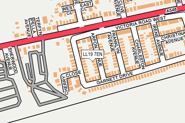 LL19 7EN map - OS OpenMap – Local (Ordnance Survey)