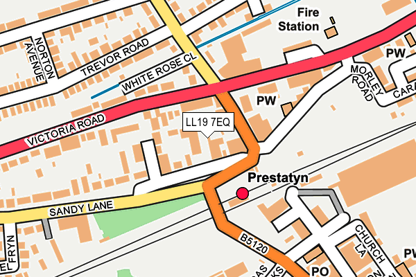 LL19 7EQ map - OS OpenMap – Local (Ordnance Survey)