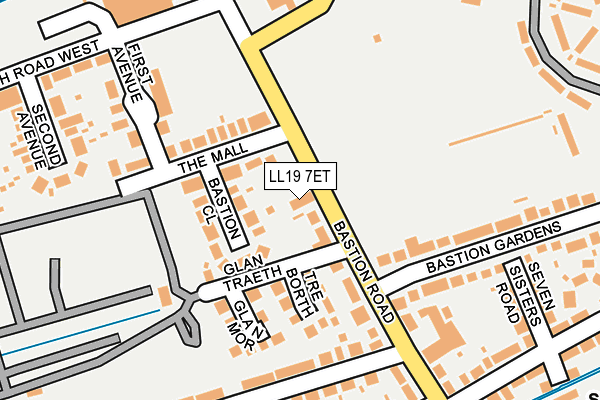 LL19 7ET map - OS OpenMap – Local (Ordnance Survey)