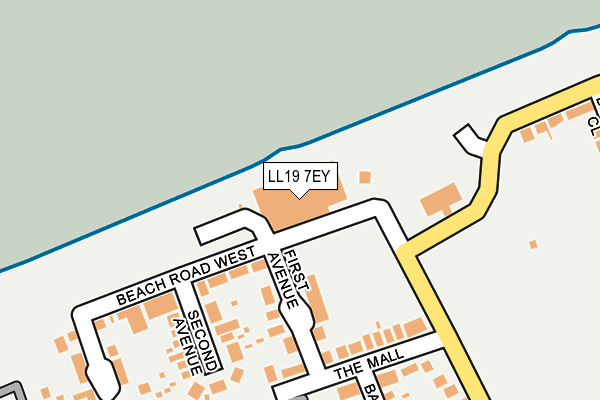 LL19 7EY map - OS OpenMap – Local (Ordnance Survey)