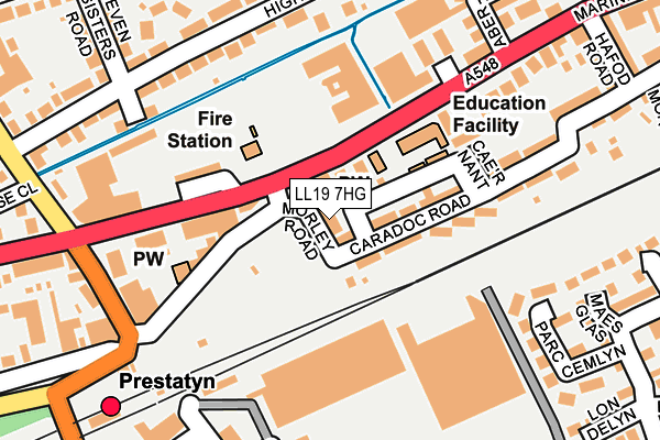 LL19 7HG map - OS OpenMap – Local (Ordnance Survey)