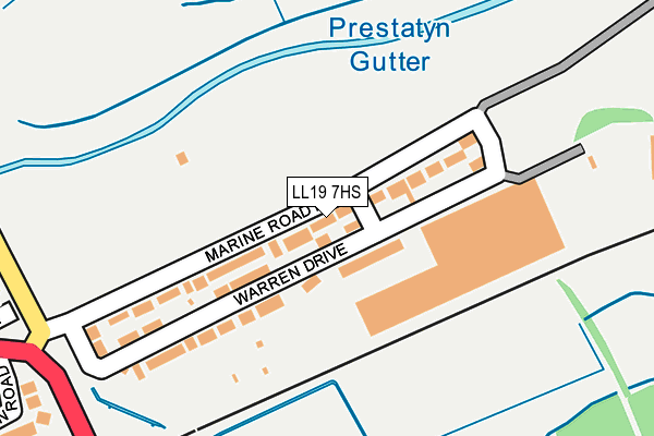 LL19 7HS map - OS OpenMap – Local (Ordnance Survey)