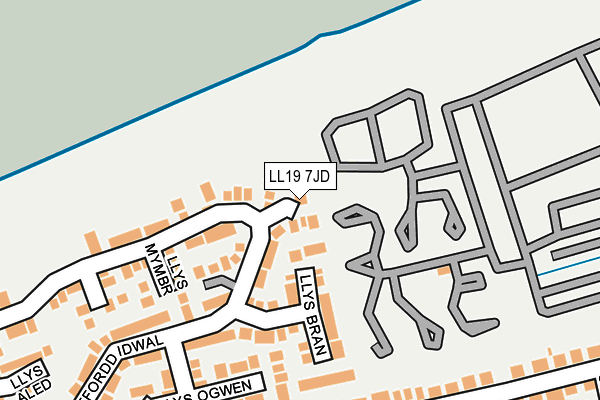 LL19 7JD map - OS OpenMap – Local (Ordnance Survey)