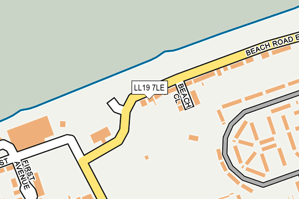 LL19 7LE map - OS OpenMap – Local (Ordnance Survey)