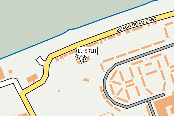 LL19 7LH map - OS OpenMap – Local (Ordnance Survey)