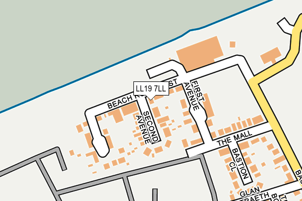LL19 7LL map - OS OpenMap – Local (Ordnance Survey)