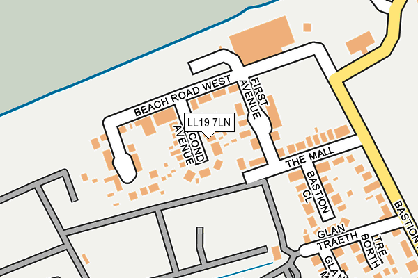 LL19 7LN map - OS OpenMap – Local (Ordnance Survey)