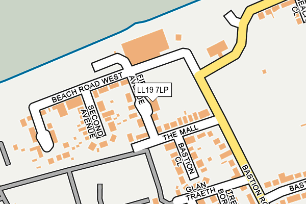 LL19 7LP map - OS OpenMap – Local (Ordnance Survey)