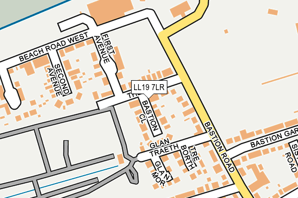 LL19 7LR map - OS OpenMap – Local (Ordnance Survey)