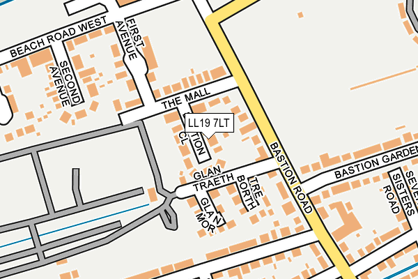 LL19 7LT map - OS OpenMap – Local (Ordnance Survey)