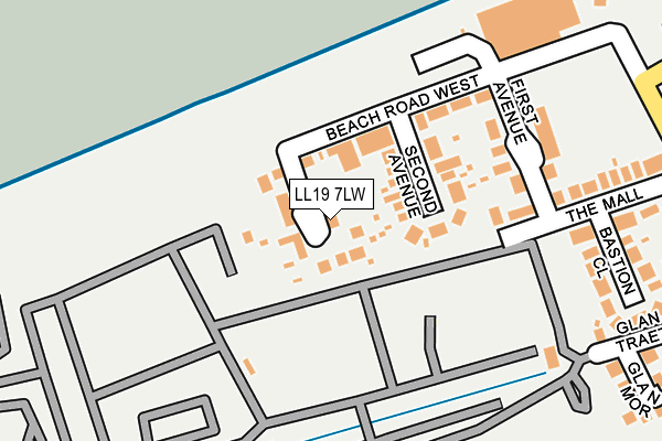 LL19 7LW map - OS OpenMap – Local (Ordnance Survey)