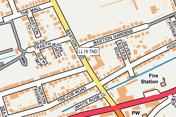 LL19 7ND map - OS OpenMap – Local (Ordnance Survey)